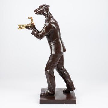 He Papped the World (Bronze Sculpture)