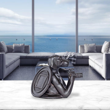 Paparazzi Dog Comes Out into a Better Tomorrow (Bronze Sculpture, Pocket Size)