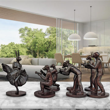 Pap Dogs Love Marilyn (Bronze Sculpture, Miniature Collection)