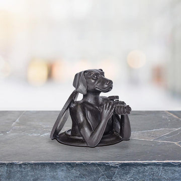 Paparazzi Dog Comes Out into a Better Tomorrow (Bronze Sculpture, Pocket Size)