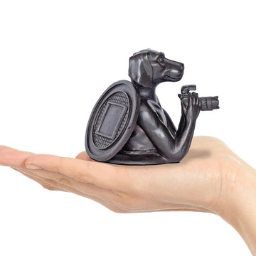 Paparazzi Dog Comes Out into a Better Tomorrow (Bronze Sculpture, Pocket Size)