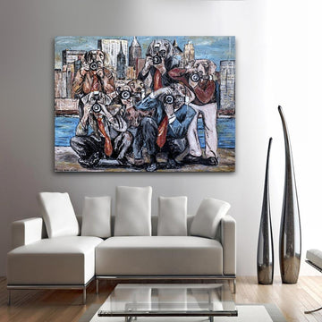 The Paparazzi in N.Y.C (Original Painting)