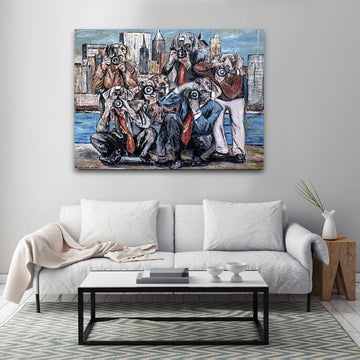 The Paparazzi in N.Y.C (Original Painting)