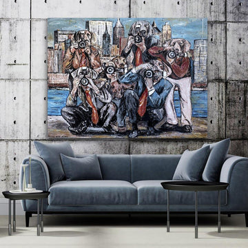 The Paparazzi in N.Y.C (Original Painting)