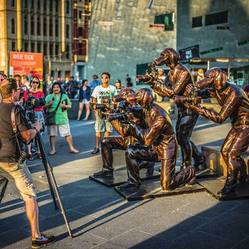 Paparazzi Dogs (Bronze Sculpture)