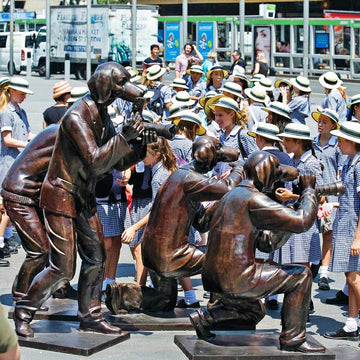 Paparazzi Dogs (Bronze Sculpture)