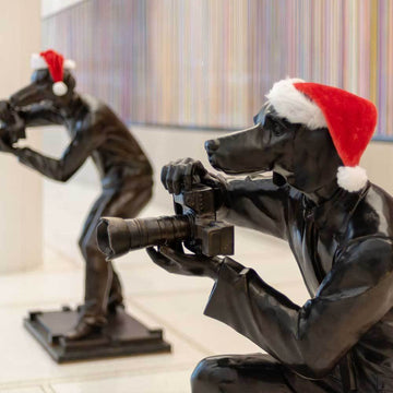Paparazzi Dogs (Bronze Sculpture)