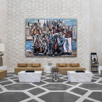 The Paparazzi in N.Y.C (Original Painting)