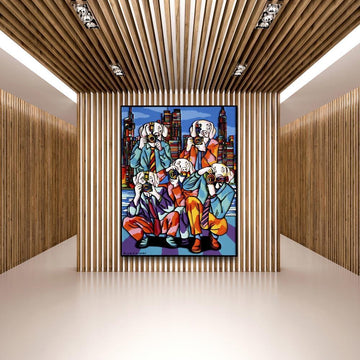 The paparazzi dogs saw something they could never believe they saw (Original Painting)