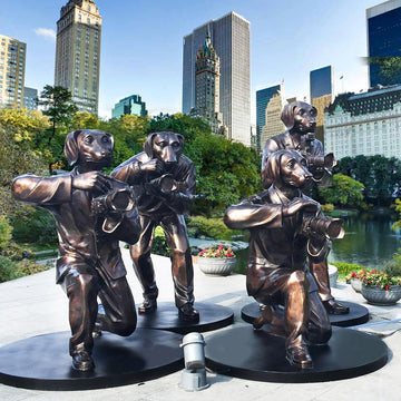 Paparazzi Pack (Bronze Sculpture)