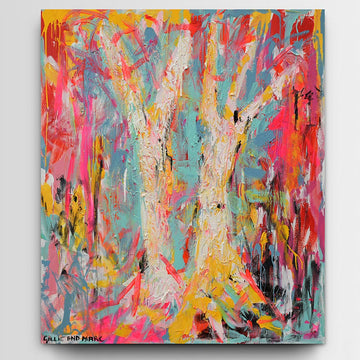 Paper Bark Trees Looking Beautiful on a Glorious Summer's Day (Original Painting)