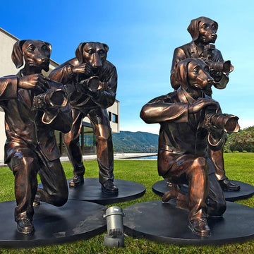 Paparazzi Pack (Bronze Sculpture)