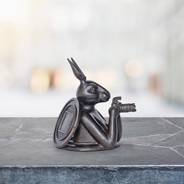 Paparazzi Rabbitwoman Comes into a Better Tomorrow (Bronze Sculpture, Pocket Size)