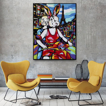 He knew a holiday in Paris would be heaven (Original Painting)