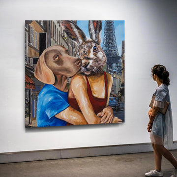 They Fell in Love in Paris for the Second Time (Original Painting)