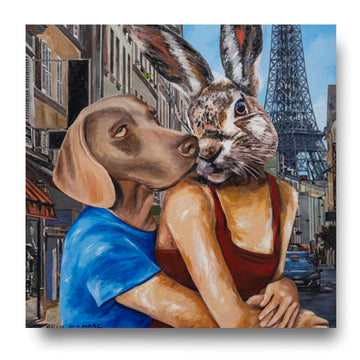 They Fell in Love in Paris for the Second Time (Original Painting)