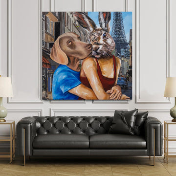 They Fell in Love in Paris for the Second Time (Original Painting)