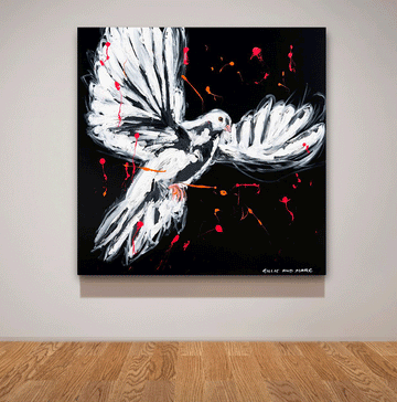 Peace Dove Wants Peace (Original Painting)