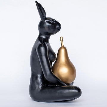 She held the golden pear (Resin Sculpture)