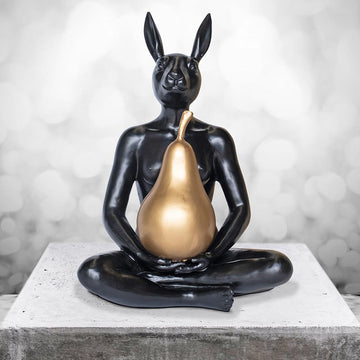 She held the golden pear (Resin Sculpture)