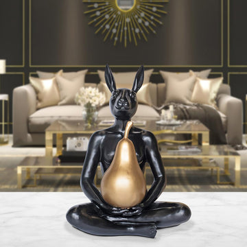 She held the golden pear (Resin Sculpture)