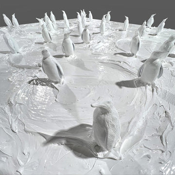 Penguins on the Moon (Original Painting)