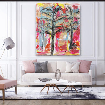 Wollemi Pines Swaying in a Summer Breeze (Original Painting)