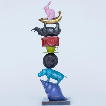 The Stack that Added Up (Bronze Sculpture)