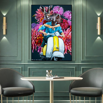 The Flower Power Couple (Original Painting)