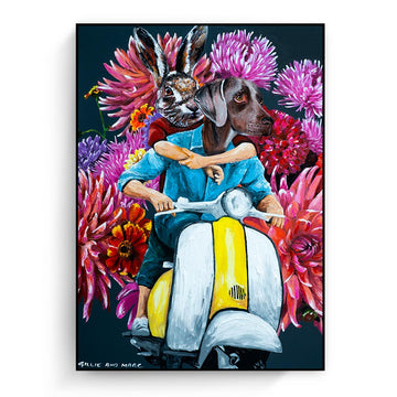 The Flower Power Couple (Original Painting)