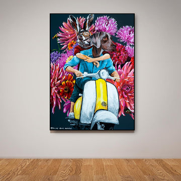 The Flower Power Couple (Original Painting)