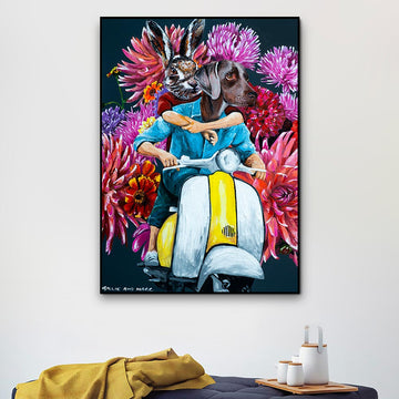 The Flower Power Couple (Original Painting)