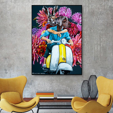 The Flower Power Couple (Original Painting)