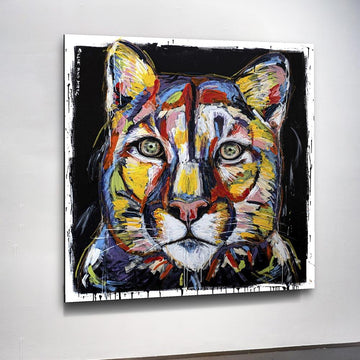 The puma could see things no one else could  (Original Painting)