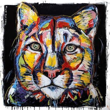 The puma could see things no one else could  (Original Painting)