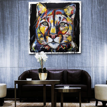 The puma could see things no one else could  (Original Painting)