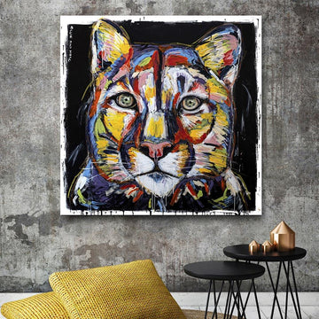 The puma could see things no one else could  (Original Painting)