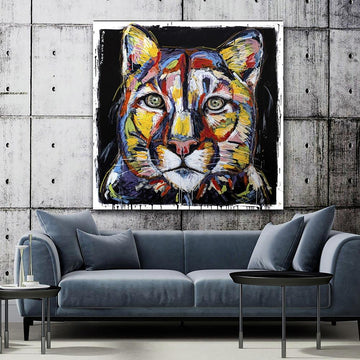 The puma could see things no one else could  (Original Painting)