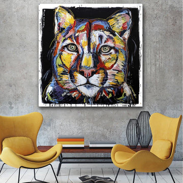 The puma could see things no one else could  (Original Painting)