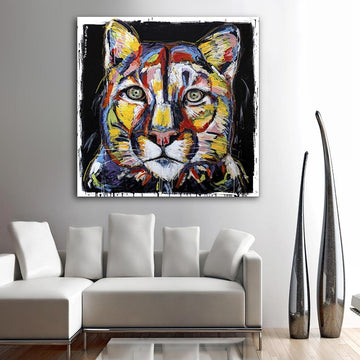 The puma could see things no one else could  (Original Painting)