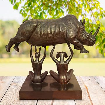 They Lifted Him Up to a Safer Place (Bronze Sculpture)