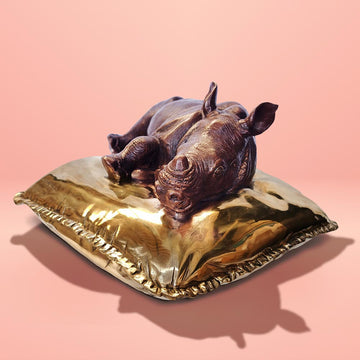 Sleeping Beauty Rhino (Bronze Sculpture)