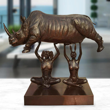 They Lifted Him Up to a Safer Place (Bronze Sculpture)