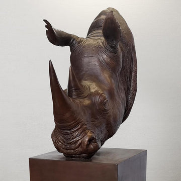 Fatu - Northern White Rhino of the Wild (Bronze Sculpture)