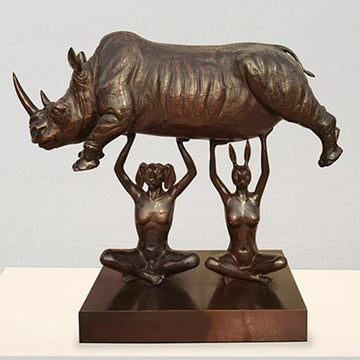 They Lifted Him Up to a Safer Place (Bronze Sculpture)