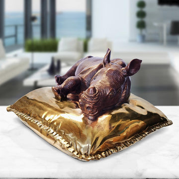 Sleeping Beauty Rhino (Bronze Sculpture)