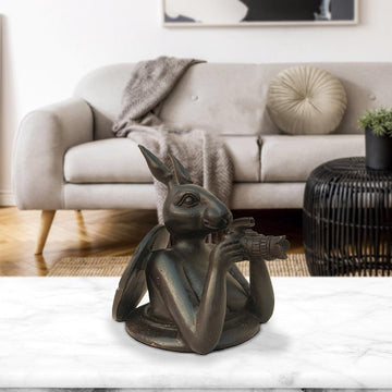 Paparazzi Rabbitwoman Comes into a Better Tomorrow (Bronze Sculpture, Pocket Size)