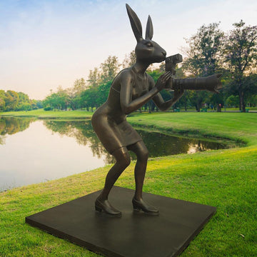 Paparazzi City Rabbitwoman (Bronze Sculpture)