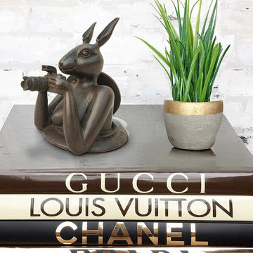 Paparazzi Rabbitwoman Comes into a Better Tomorrow (Bronze Sculpture, Pocket Size)