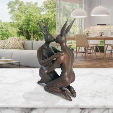 She Was in Love with Her Better Self (Bronze Sculpture, Pocket Size)